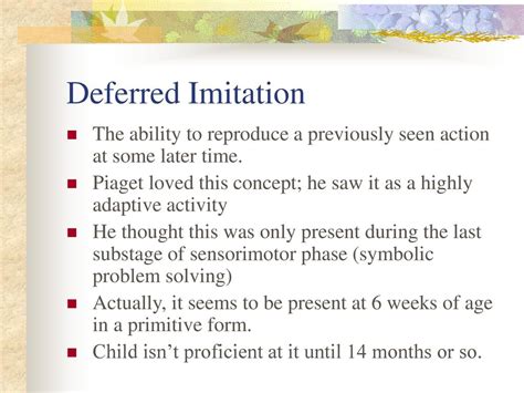 deferred imitation piaget